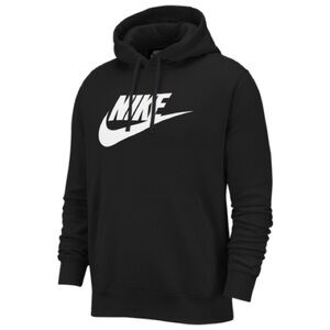 NWT Nike GX Club Black w/ White Swoosh Hoodie Size Large